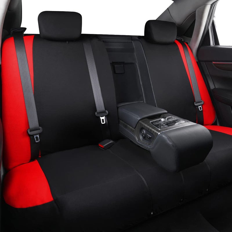 CAR-GRAND Universal Fit Sporty Cloth Full Set Car Seat Covers, Fit for Car, Truck, Sedan, Vans, SUV, Breathable, Washable, Airbag Compatible, Zipper Design - Image 5